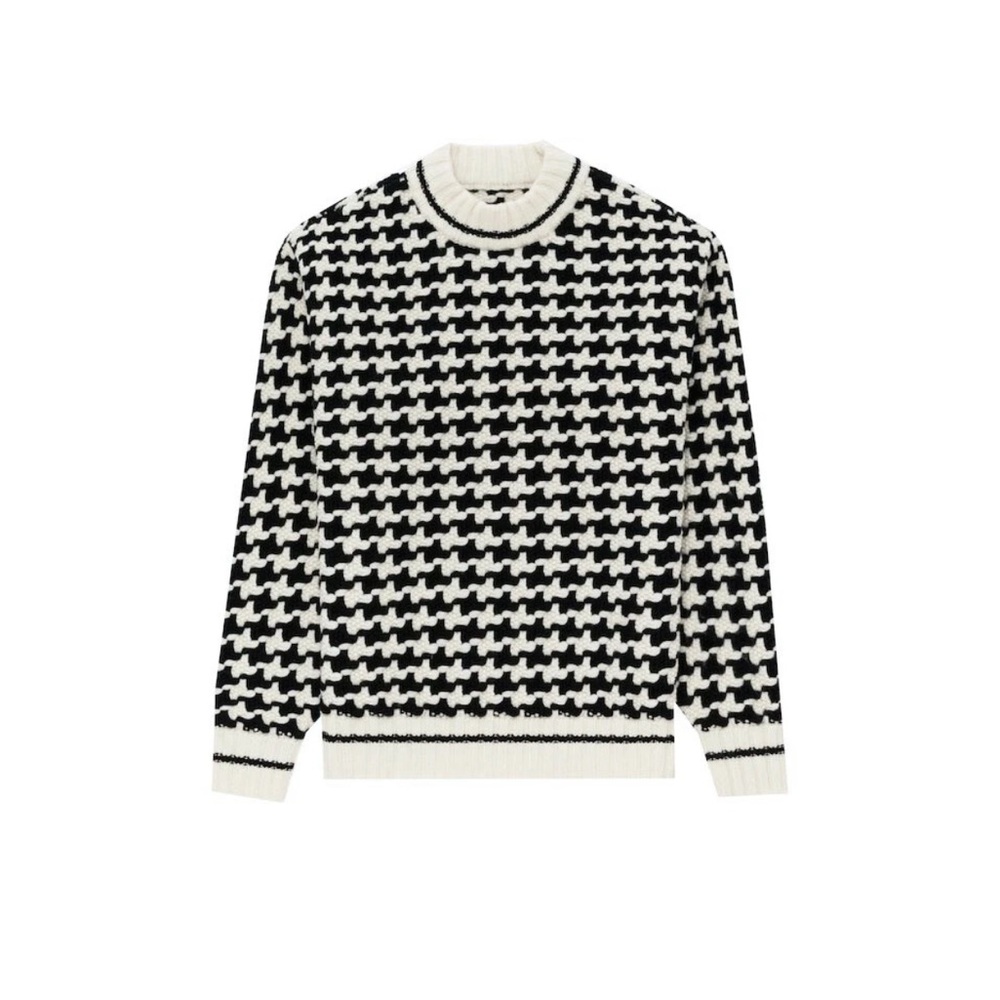 Aime Leon Dore Black and White Crewneck Sweater